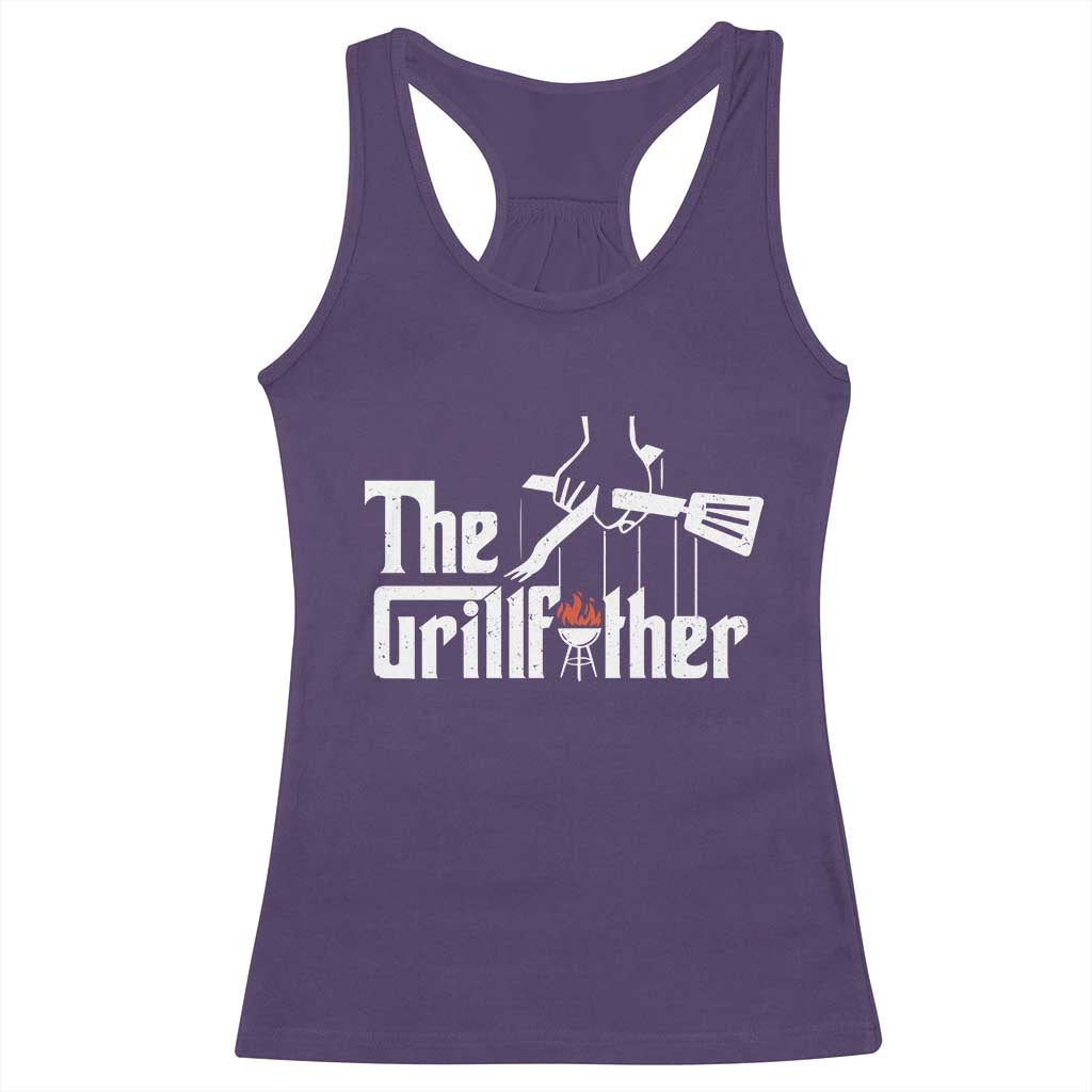 Funny Grill Dad Racerback Tank Top The Grillfather BBQ Party Grilling TS09 Purple Print Your Wear