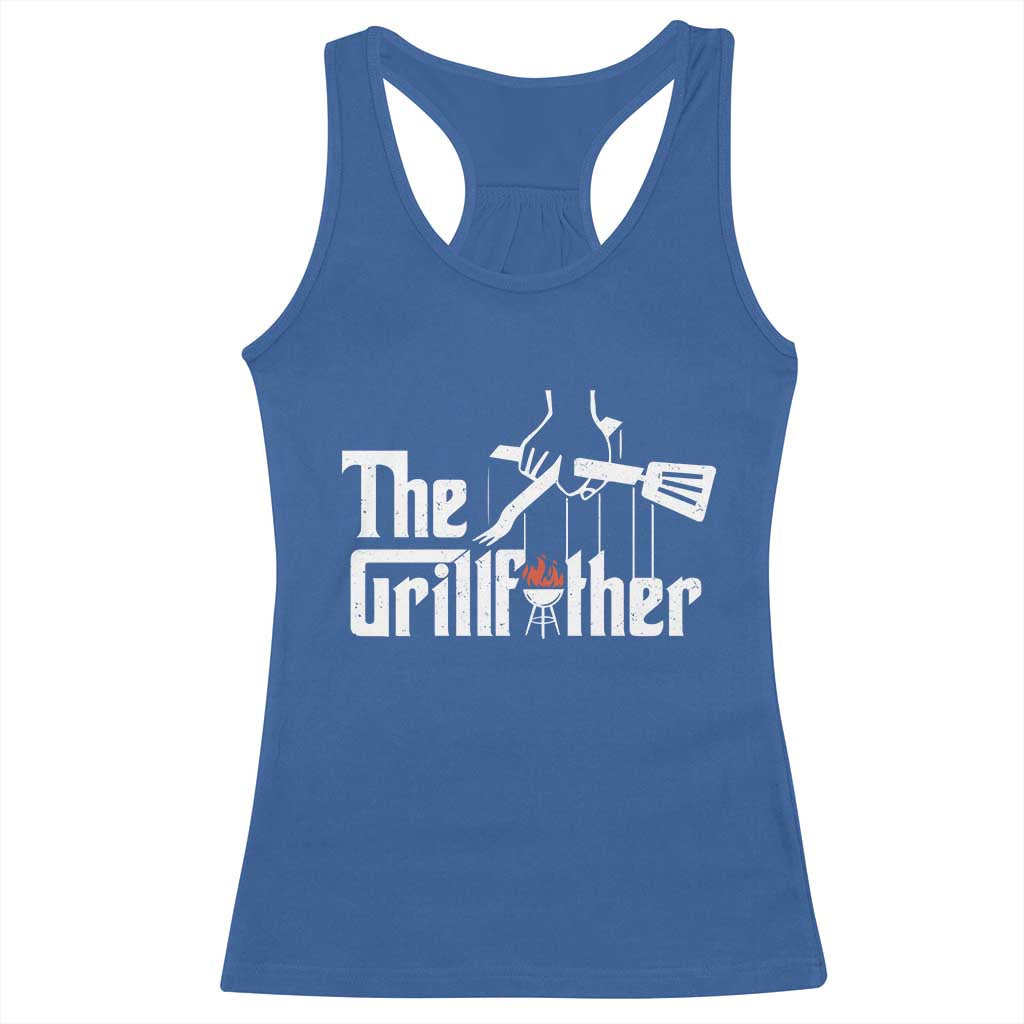 Funny Grill Dad Racerback Tank Top The Grillfather BBQ Party Grilling TS09 Royal Blue Print Your Wear