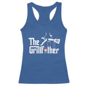 Funny Grill Dad Racerback Tank Top The Grillfather BBQ Party Grilling TS09 Royal Blue Print Your Wear