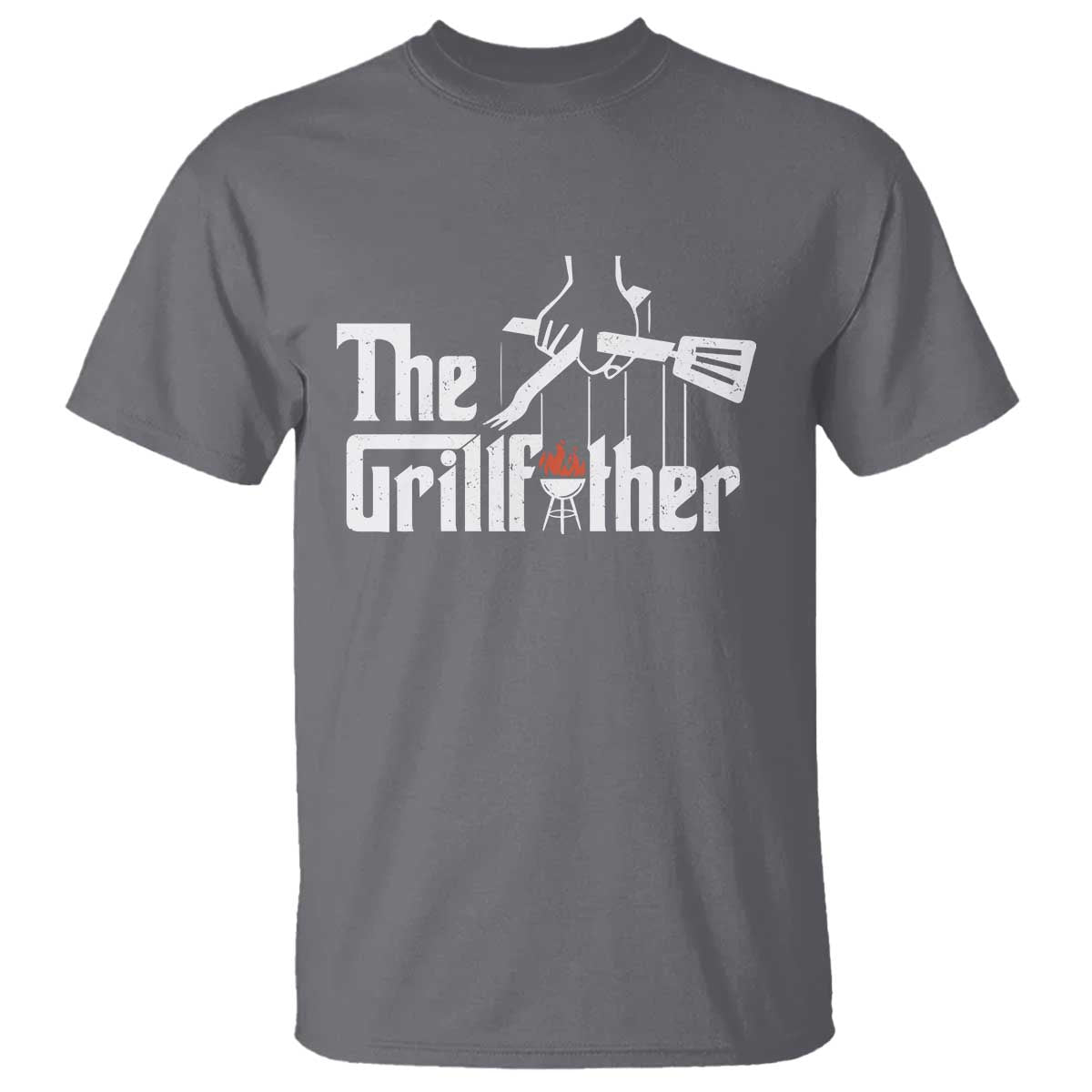 Funny Grill Dad T Shirt The Grillfather BBQ Party Grilling TS09 Charcoal Print Your Wear