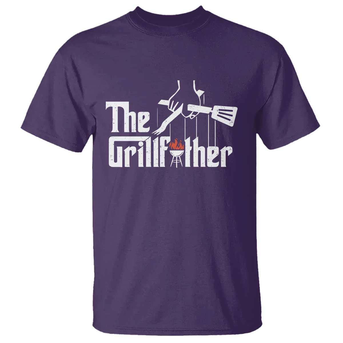 Funny Grill Dad T Shirt The Grillfather BBQ Party Grilling TS09 Purple Print Your Wear