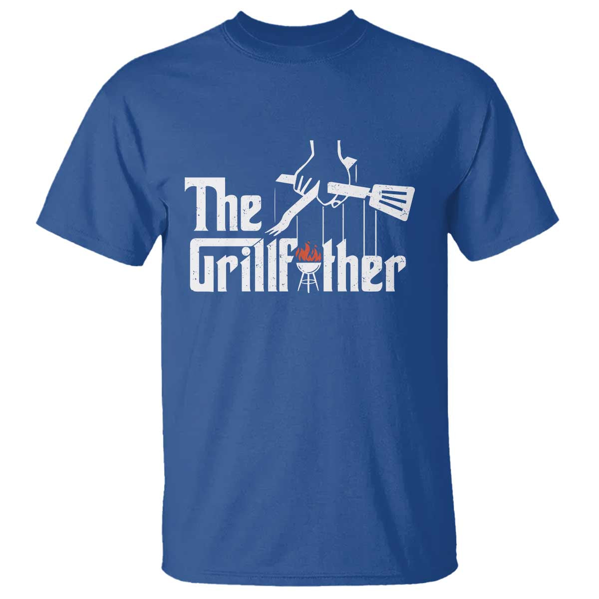 Funny Grill Dad T Shirt The Grillfather BBQ Party Grilling TS09 Royal Blue Print Your Wear