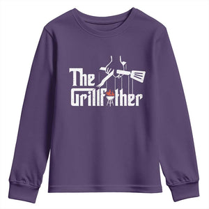 Funny Grill Dad Youth Sweatshirt The Grillfather BBQ Party Grilling TS09 Purple Print Your Wear