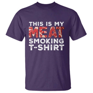 Funny This Is My Meat Smoking T Shirt Grilling BBQ Lover TS09 Purple Print Your Wear