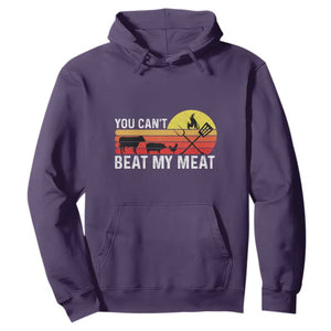 Funny BBQ Grilling Hoodie You Can't Beat My Meat TS09 Purple Print Your Wear