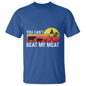 Funny BBQ Grilling T Shirt You Can't Beat My Meat TS09 Royal Blue Print Your Wear