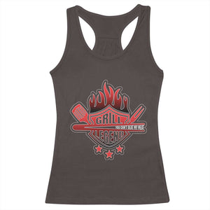 Funny BBQ Grilling Racerback Tank Top Grill Lelend You Can't Beat My Meat TS09 Dark Chocolate Print Your Wear