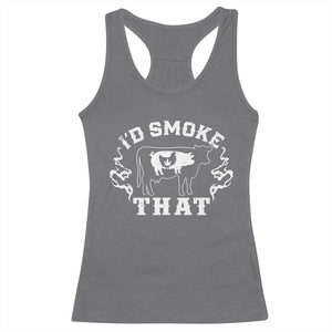 I'd Smoke That Grilling BBQ Racerback Tank Top TS09 Charcoal Print Your Wear