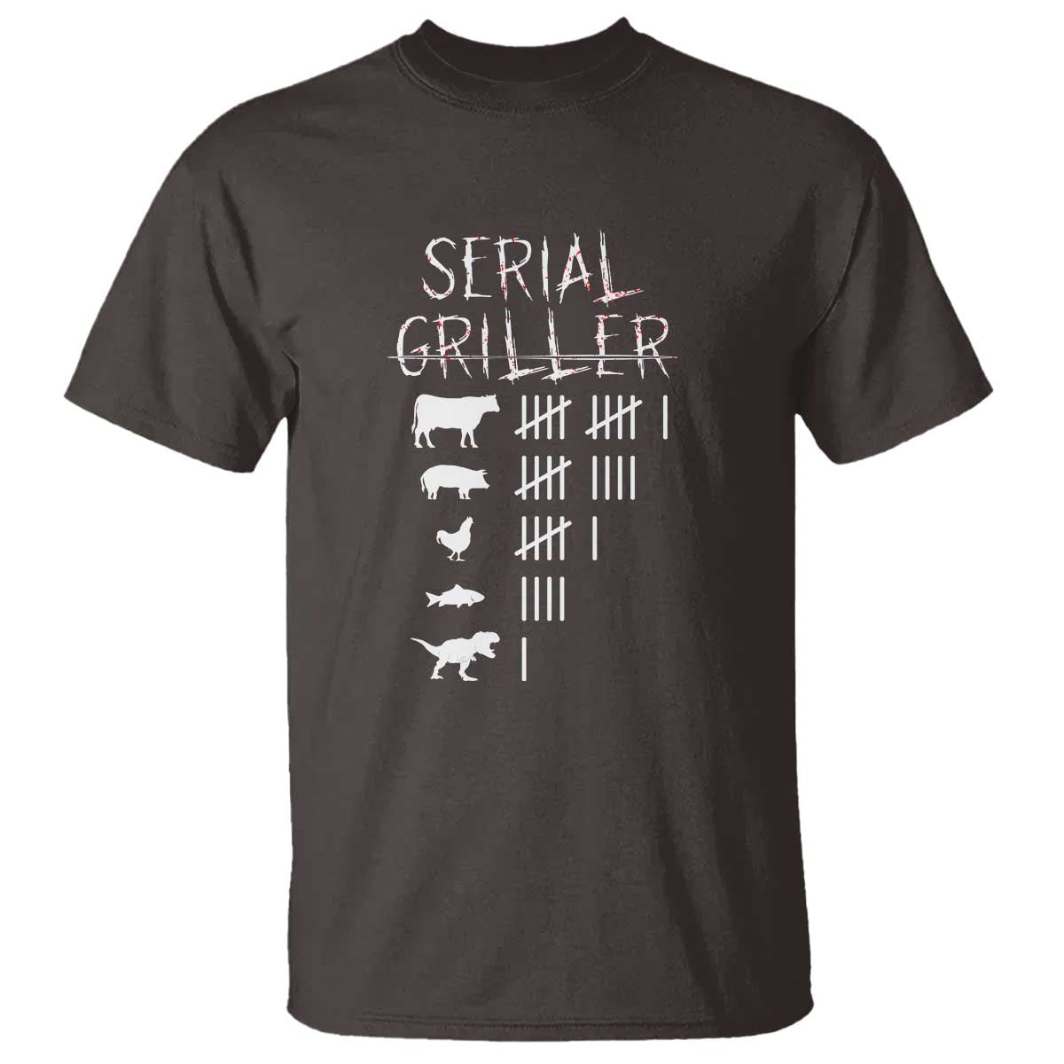 Funny Chelf T Shirt Serial Griller Grilling BBQ Pitmaster TS09 Dark Chocolate Print Your Wear