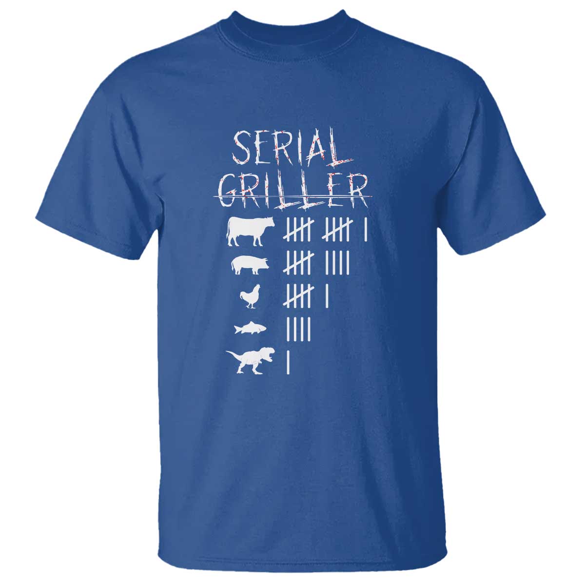 Funny Chelf T Shirt Serial Griller Grilling BBQ Pitmaster TS09 Royal Blue Print Your Wear