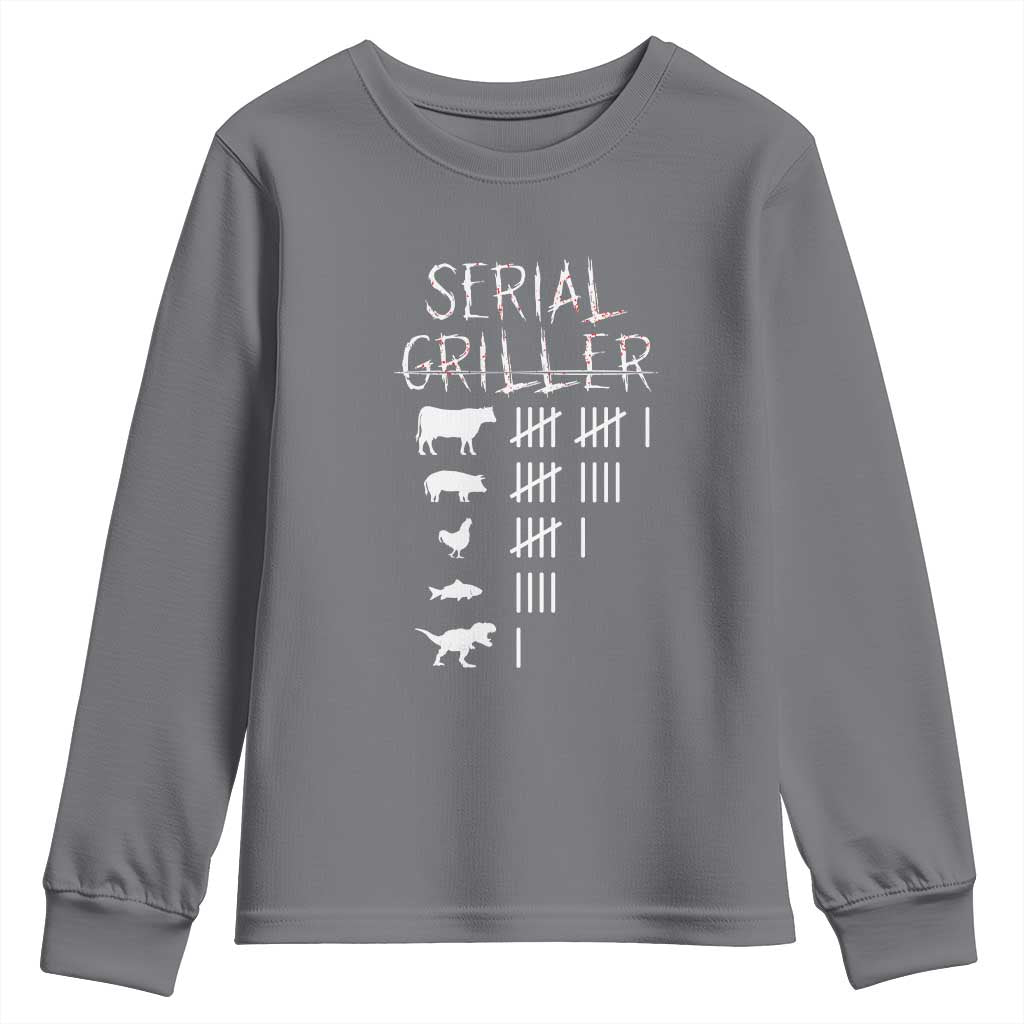 Funny Chelf Youth Sweatshirt Serial Griller Grilling BBQ Pitmaster TS09 Charcoal Print Your Wear