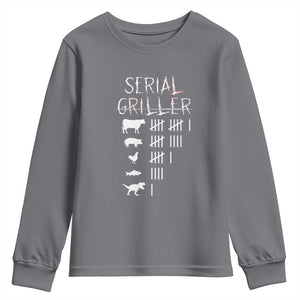 Funny Chelf Youth Sweatshirt Serial Griller Grilling BBQ Pitmaster TS09 Charcoal Print Your Wear