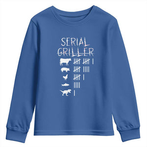 Funny Chelf Youth Sweatshirt Serial Griller Grilling BBQ Pitmaster TS09 Royal Blue Print Your Wear