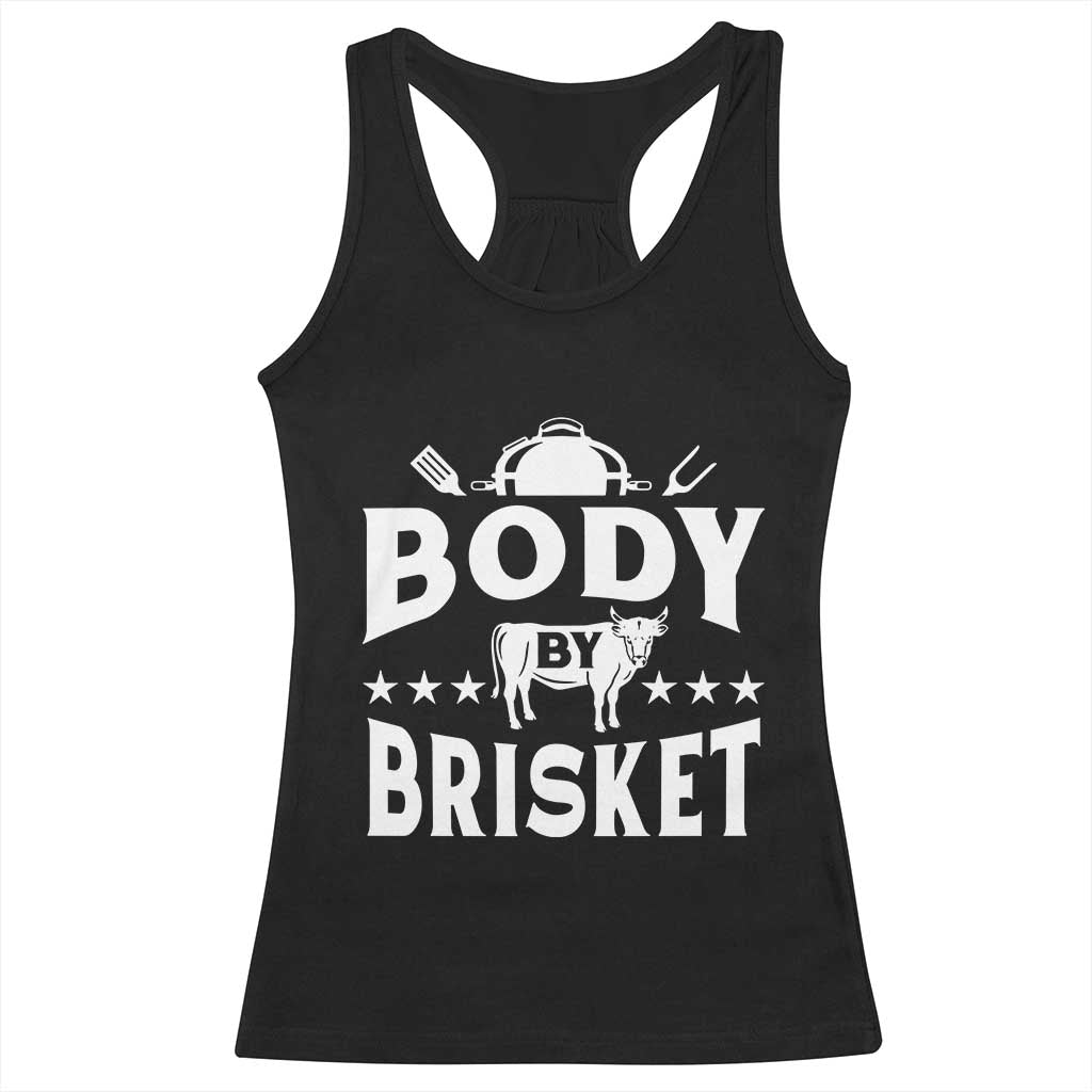 Funny Pitmaster BBQ Racerback Tank Top Body By Brisket Smoker Grilling TS09 Black Print Your Wear