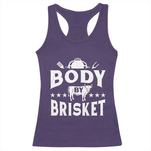 Funny Pitmaster BBQ Racerback Tank Top Body By Brisket Smoker Grilling TS09 Purple Print Your Wear