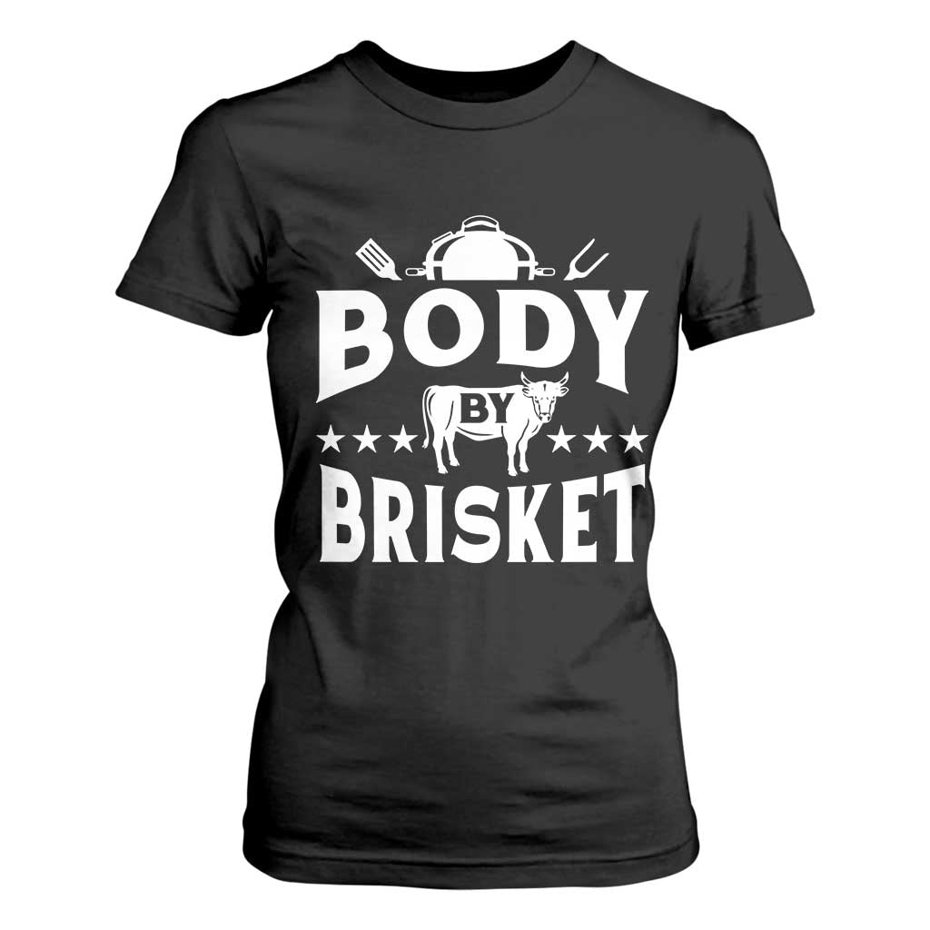 Funny Pitmaster BBQ T Shirt For Women Body By Brisket Smoker Grilling TS09 Black Print Your Wear