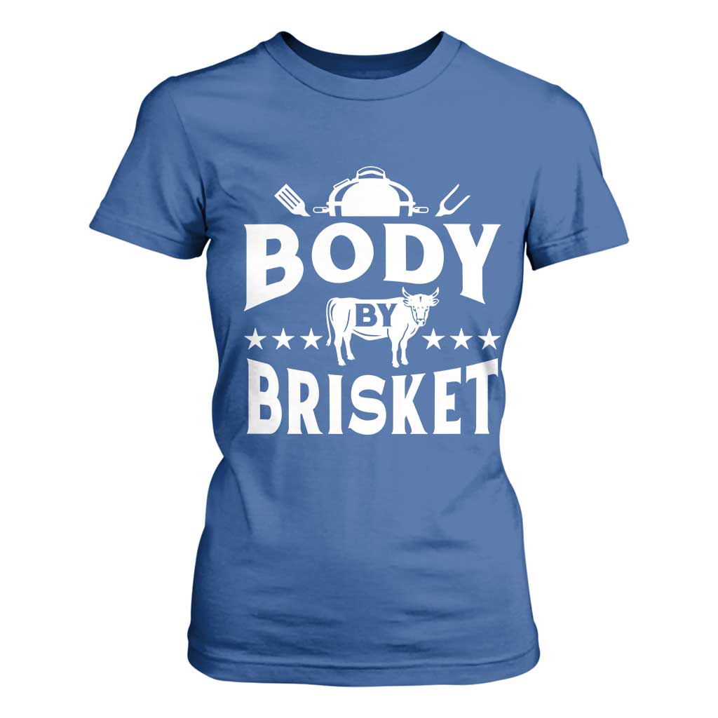 Funny Pitmaster BBQ T Shirt For Women Body By Brisket Smoker Grilling TS09 Royal Blue Print Your Wear
