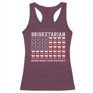 Funny BBQ Lover Racerback Tank Top Brisketarian Because Brisket Never Disappoints TS09 Maroon Print Your Wear