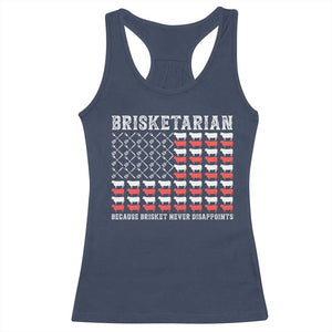 Funny BBQ Lover Racerback Tank Top Brisketarian Because Brisket Never Disappoints TS09 Navy Print Your Wear
