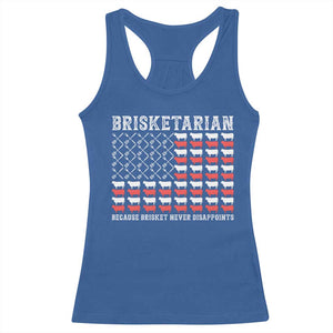 Funny BBQ Lover Racerback Tank Top Brisketarian Because Brisket Never Disappoints TS09 Royal Blue Print Your Wear