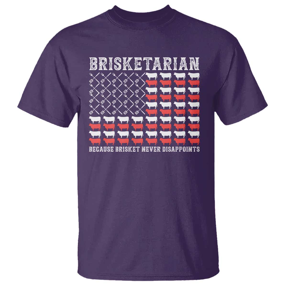 Funny BBQ Lover T Shirt Brisketarian Because Brisket Never Disappoints TS09 Purple Print Your Wear