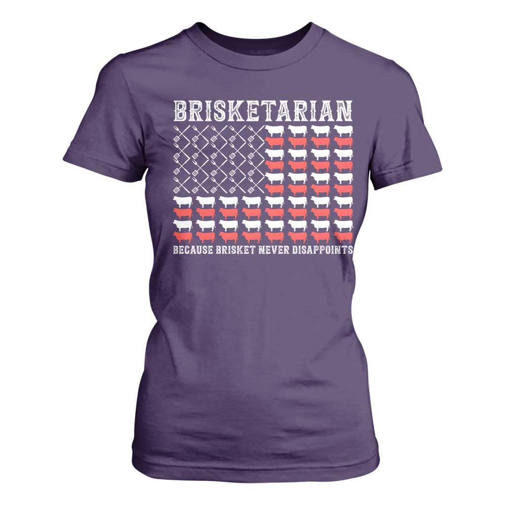 Funny BBQ Lover T Shirt For Women Brisketarian Because Brisket Never Disappoints TS09 Purple Print Your Wear