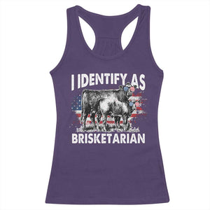 Funny BBQ Lover Racerback Tank Top I Identify As Brisketarian TS09 Purple Print Your Wear