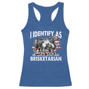 Funny BBQ Lover Racerback Tank Top I Identify As Brisketarian TS09 Royal Blue Print Your Wear
