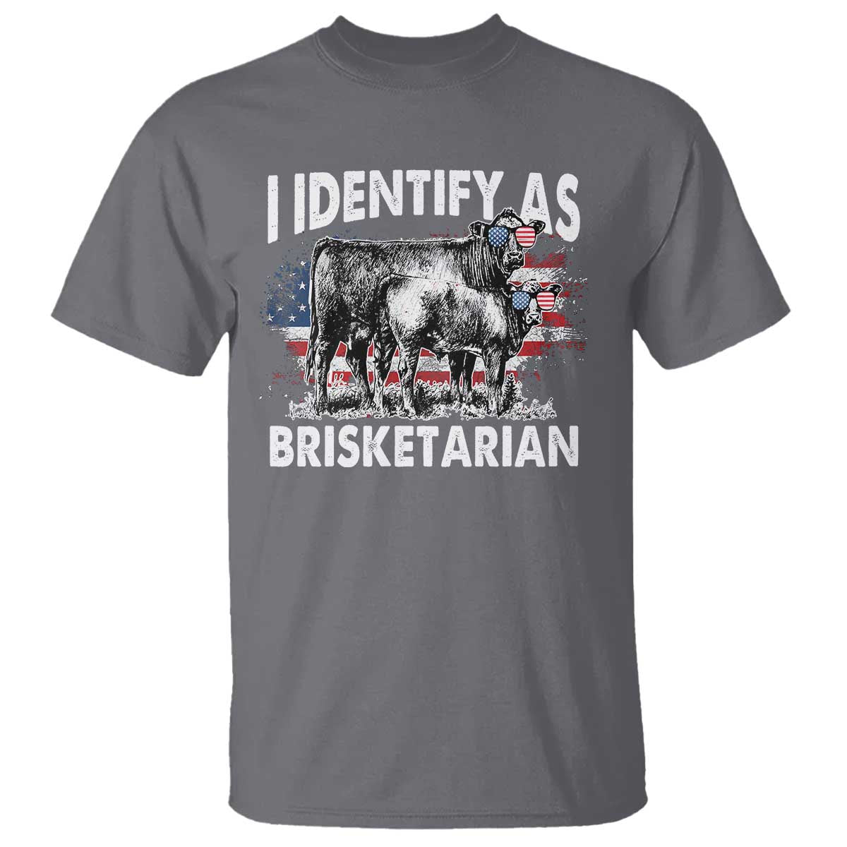 Funny BBQ Lover T Shirt I Identify As Brisketarian TS09 Charcoal Print Your Wear