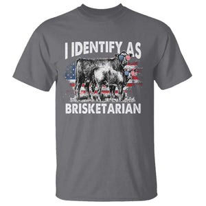 Funny BBQ Lover T Shirt I Identify As Brisketarian TS09 Charcoal Print Your Wear
