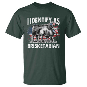 Funny BBQ Lover T Shirt I Identify As Brisketarian TS09 Dark Forest Green Print Your Wear