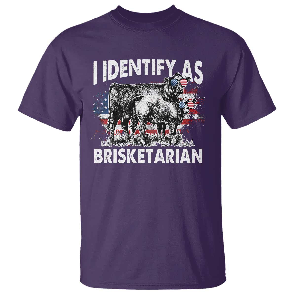 Funny BBQ Lover T Shirt I Identify As Brisketarian TS09 Purple Print Your Wear