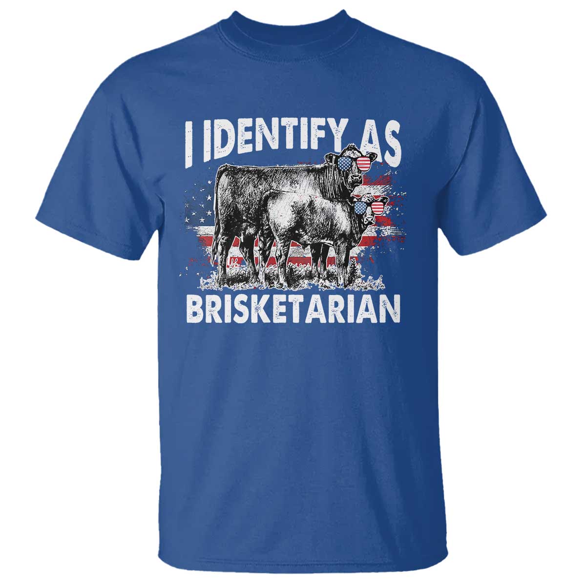 Funny BBQ Lover T Shirt I Identify As Brisketarian TS09 Royal Blue Print Your Wear