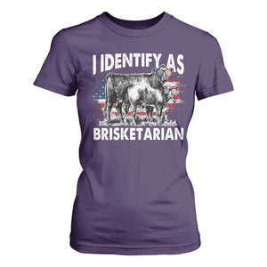 Funny BBQ Lover T Shirt For Women I Identify As Brisketarian TS09 Purple Print Your Wear
