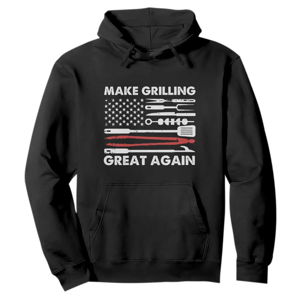 Funny BBQ Grilling Pitmaster Hoodie Make Grilling Great Again Chef Smoking Tools TS09 Black Print Your Wear