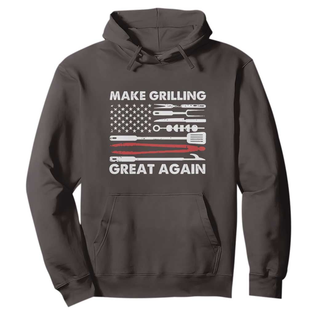 Funny BBQ Grilling Pitmaster Hoodie Make Grilling Great Again Chef Smoking Tools TS09 Dark Chocolate Print Your Wear