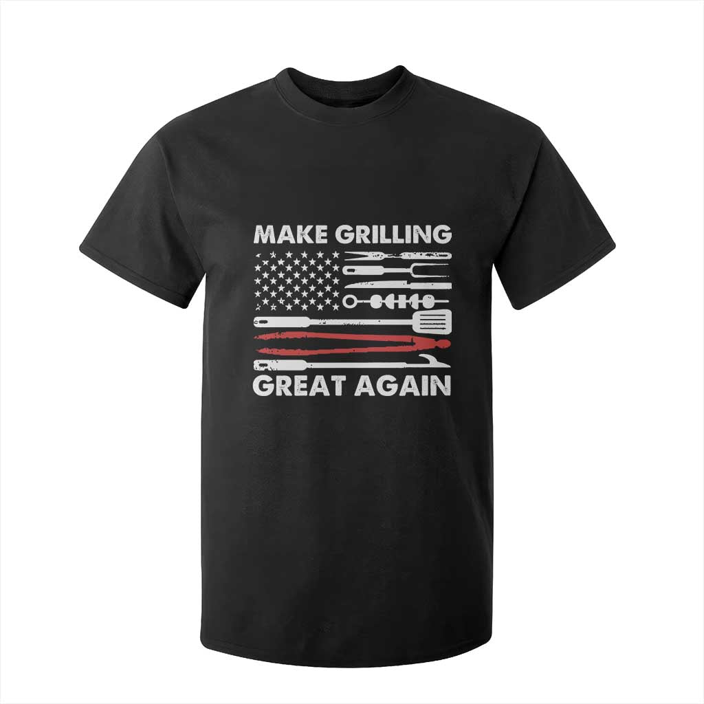 Funny BBQ Grilling Pitmaster T Shirt For Kid Make Grilling Great Again Chef Smoking Tools TS09 Black Print Your Wear