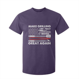 Funny BBQ Grilling Pitmaster T Shirt For Kid Make Grilling Great Again Chef Smoking Tools TS09 Purple Print Your Wear