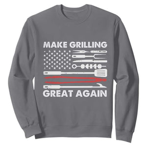 Funny BBQ Grilling Pitmaster Sweatshirt Make Grilling Great Again Chef Smoking Tools TS09 Charcoal Print Your Wear