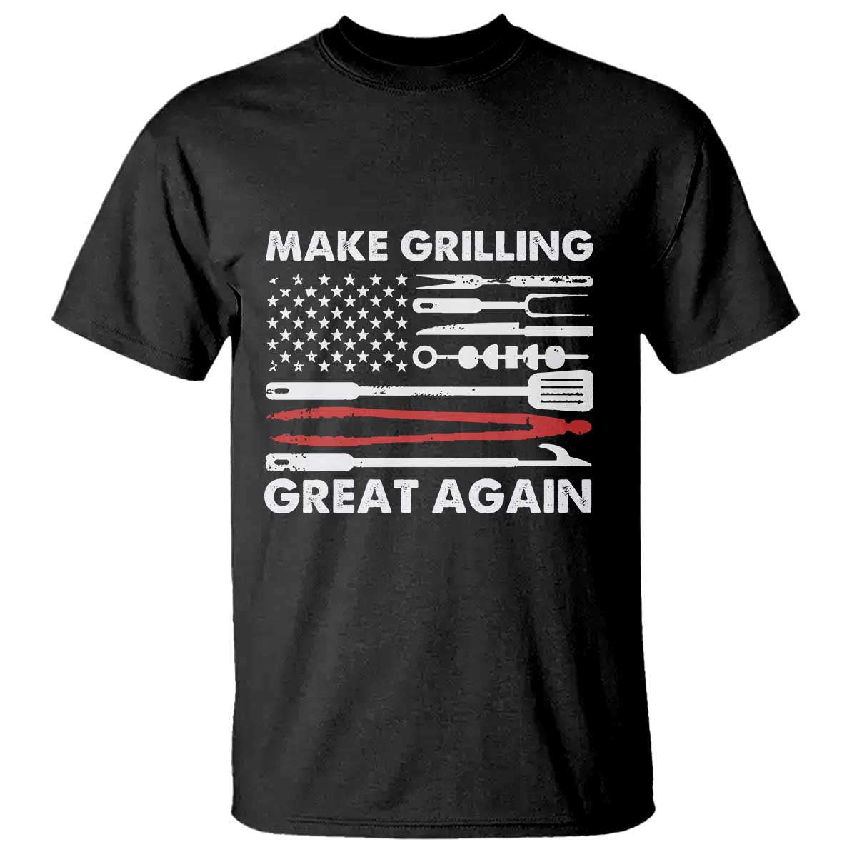 Funny BBQ Grilling Pitmaster T Shirt Make Grilling Great Again Chef Smoking Tools TS09 Black Print Your Wear