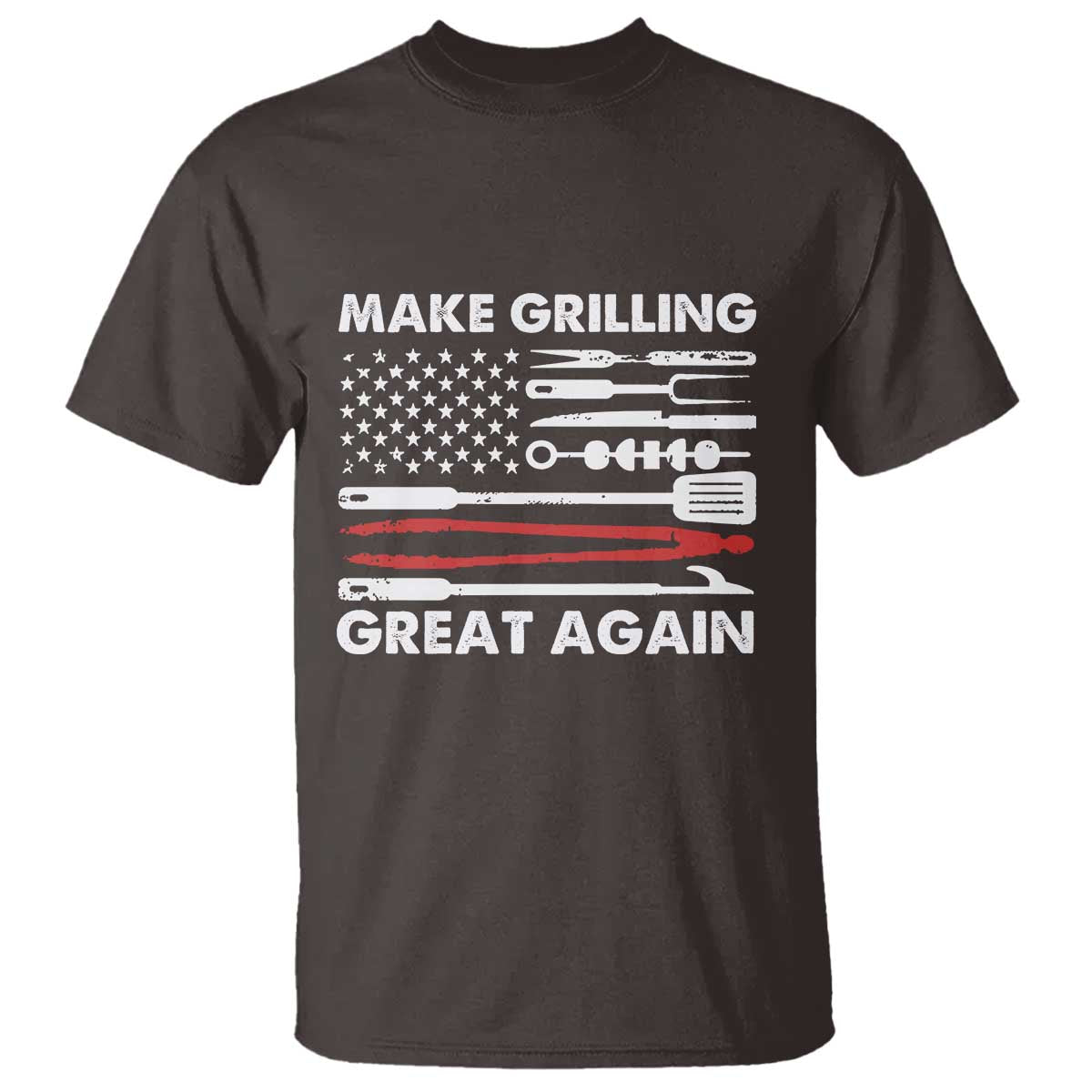 Funny BBQ Grilling Pitmaster T Shirt Make Grilling Great Again Chef Smoking Tools TS09 Dark Chocolate Print Your Wear