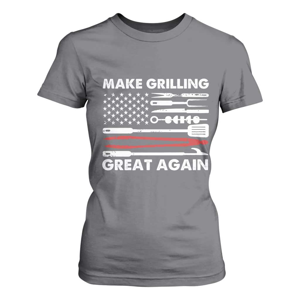 Funny BBQ Grilling Pitmaster T Shirt For Women Make Grilling Great Again Chef Smoking Tools TS09 Charcoal Print Your Wear