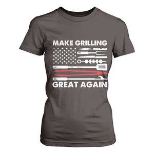 Funny BBQ Grilling Pitmaster T Shirt For Women Make Grilling Great Again Chef Smoking Tools TS09 Dark Chocolate Print Your Wear