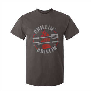 Funny BBQ Lover T Shirt For Kid Chillin And Grillin Smoker Grilling Pitmaster TS09 Dark Chocolate Print Your Wear
