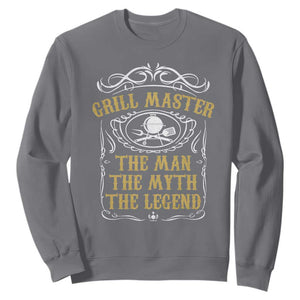 BBQ Grilling Pitmaster Sweatshirt Grill Master The Man The Myth The Legend TS09 Charcoal Print Your Wear