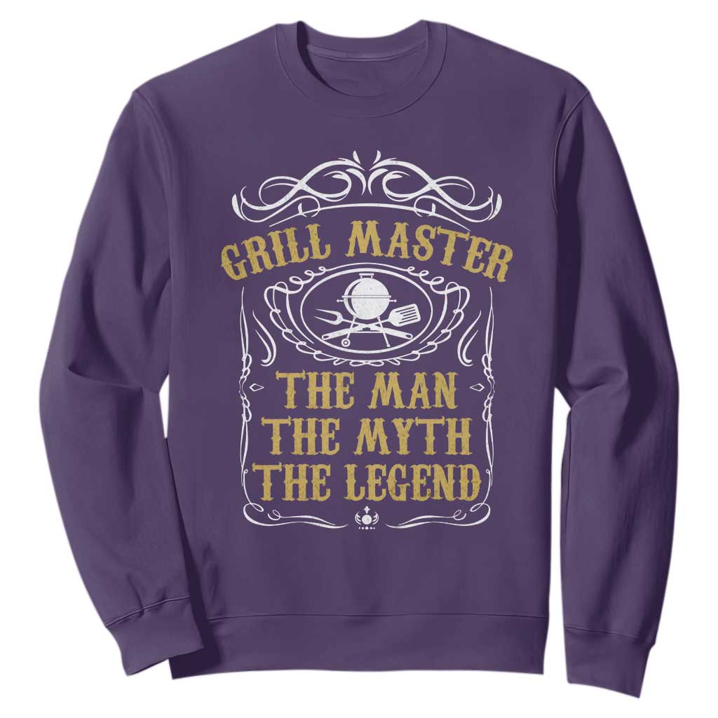BBQ Grilling Pitmaster Sweatshirt Grill Master The Man The Myth The Legend TS09 Purple Print Your Wear