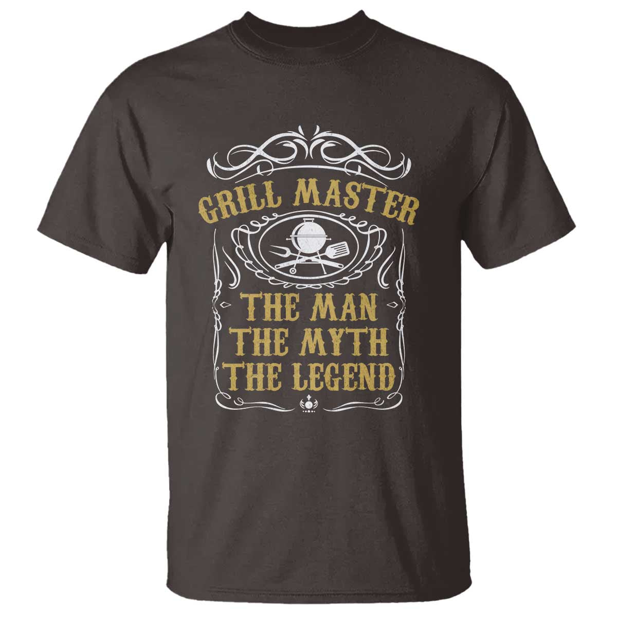 BBQ Grilling Pitmaster T Shirt Grill Master The Man The Myth The Legend TS09 Dark Chocolate Print Your Wear