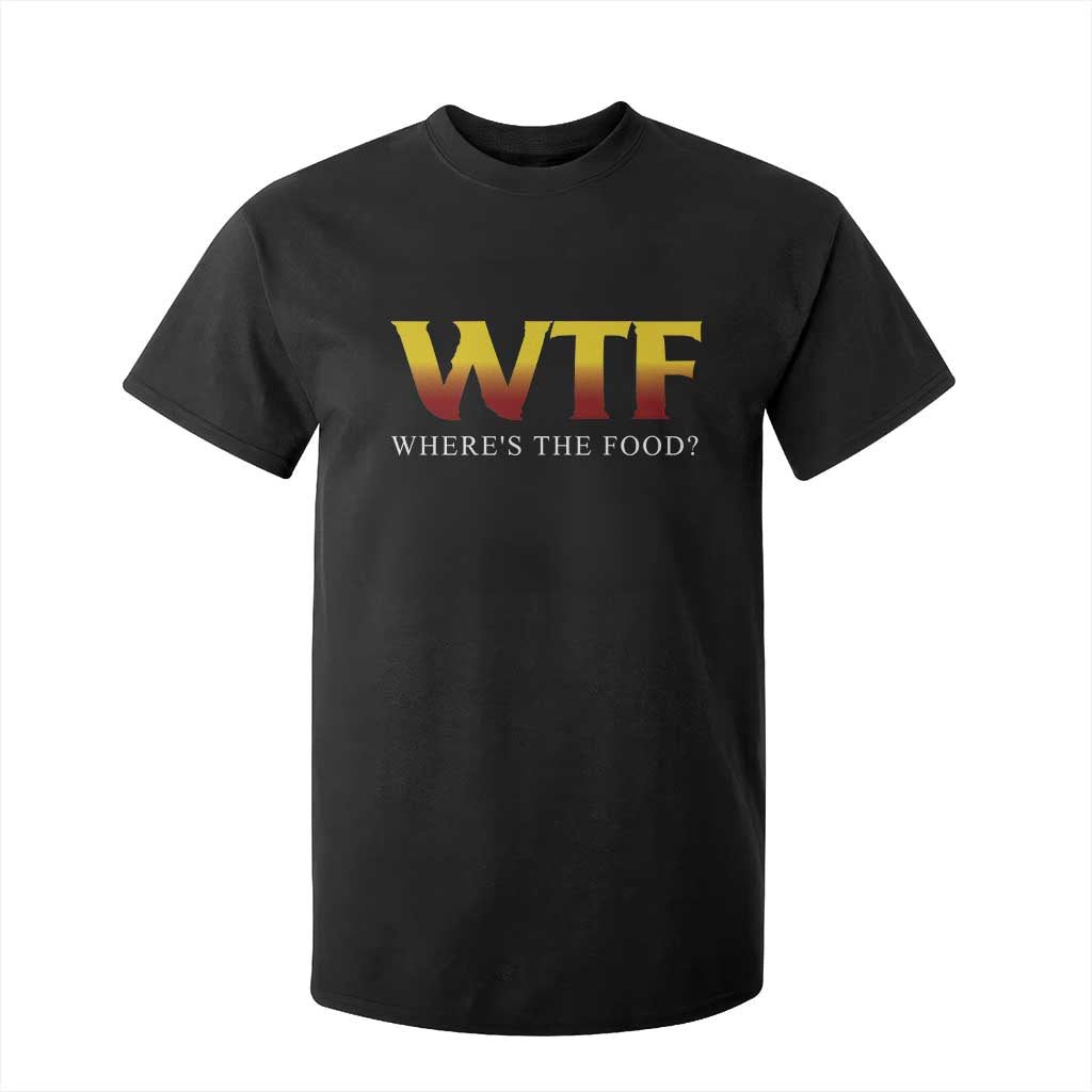 Funny BBQ Lover T Shirt For Kid WTF Where's The Food Grilling TS09 Black Print Your Wear
