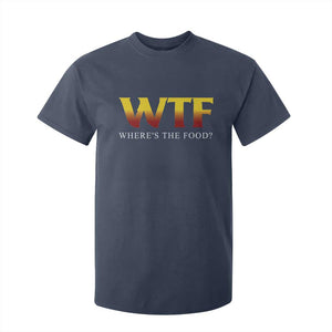 Funny BBQ Lover T Shirt For Kid WTF Where's The Food Grilling TS09 Navy Print Your Wear