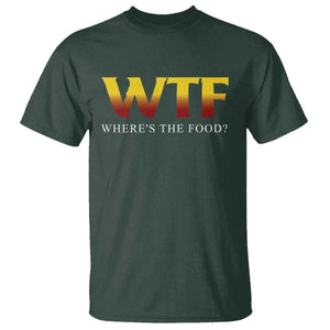 Funny BBQ Lover T Shirt WTF Where's The Food Grilling TS09 Dark Forest Green Print Your Wear